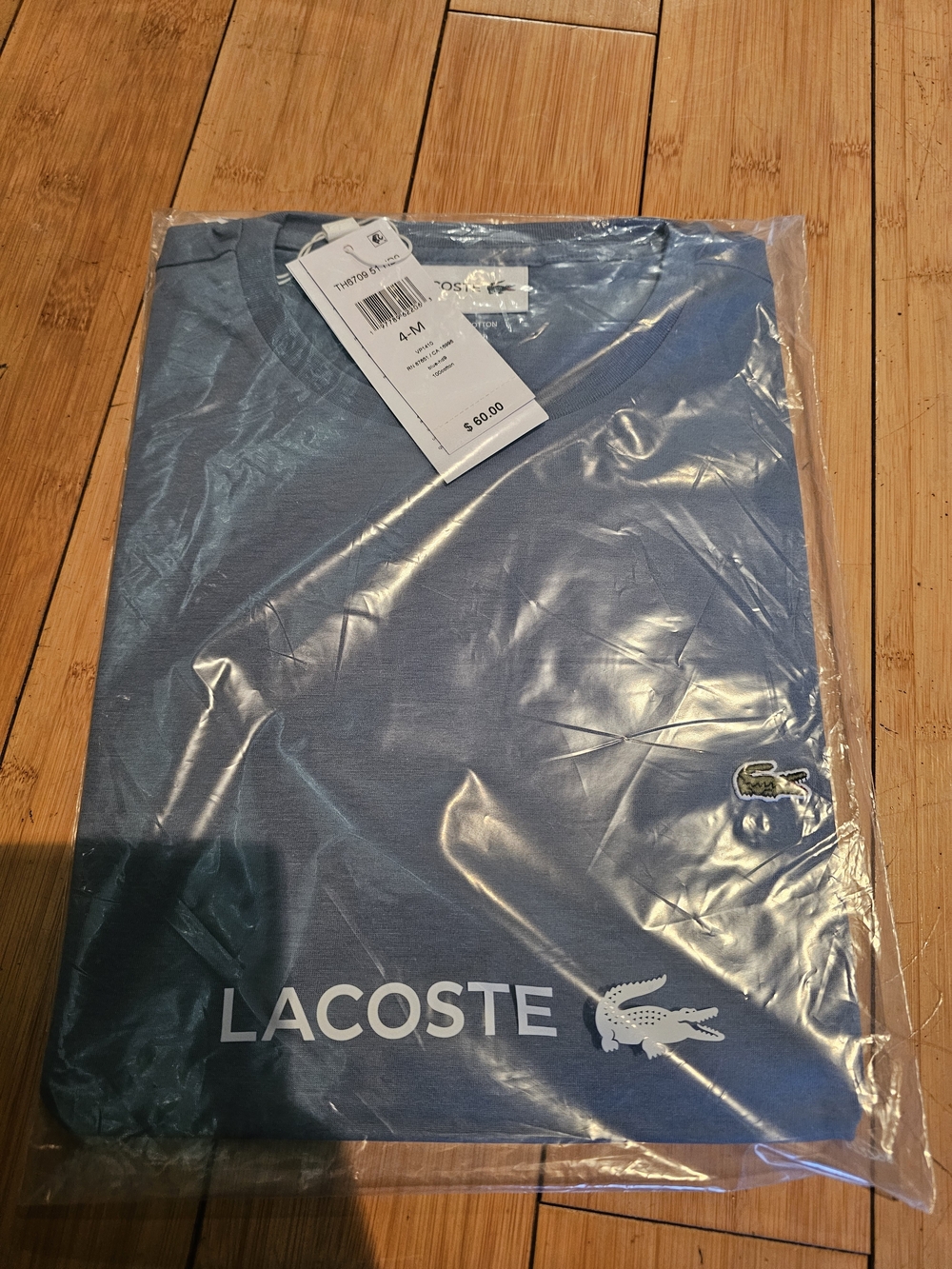 Lacoste Men's Blue Crew Neck Tee - Light Blue
